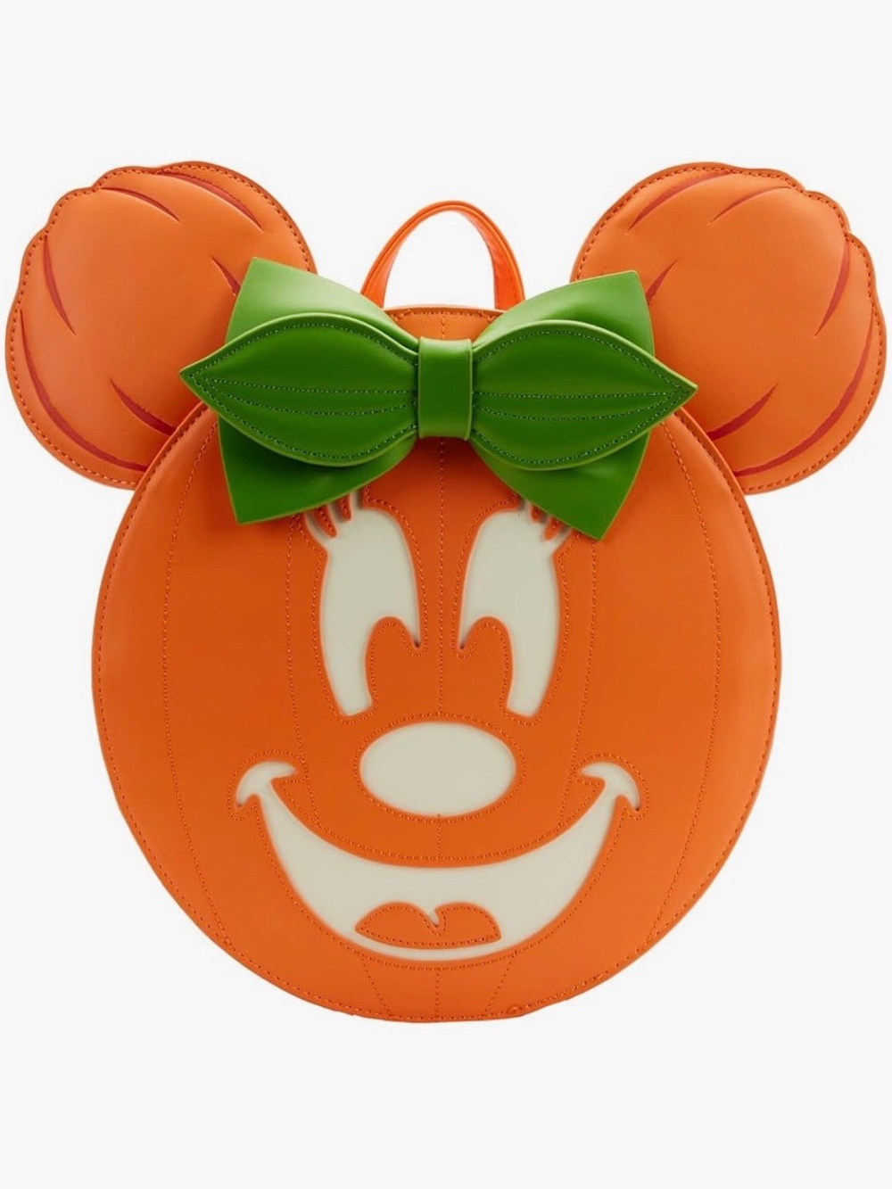 Loungefly pumpkin 🎃 Mini mouse Backpack glows in the dark NEW disney bag